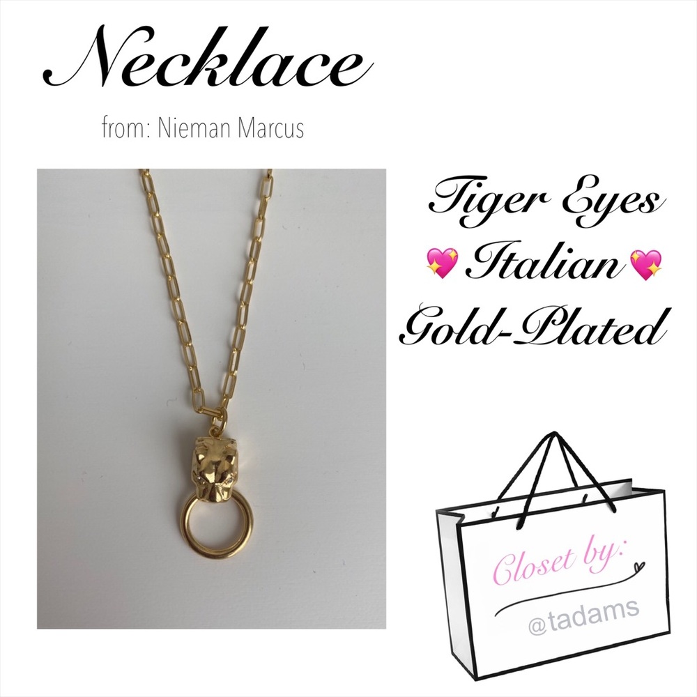 14k Gold-Plate Tiger Necklace